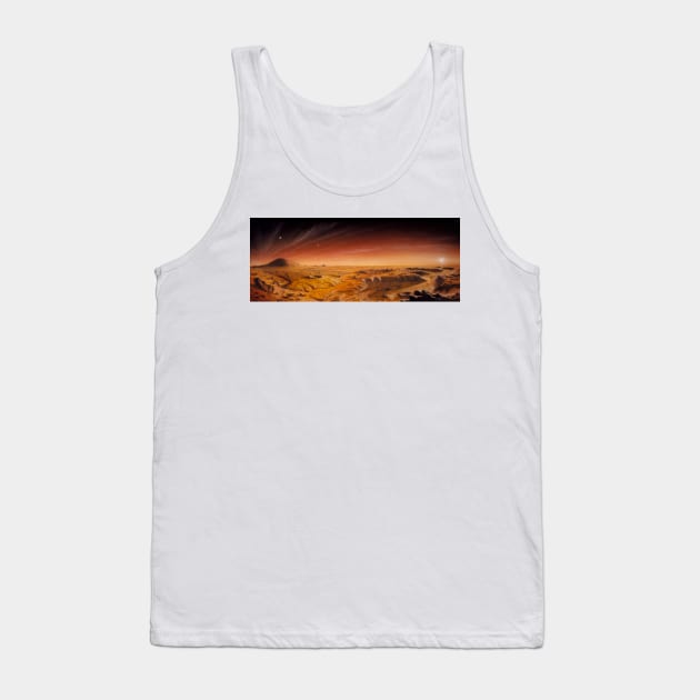 Artwork of Mars surface panoroma (R360/0049) Tank Top by SciencePhoto